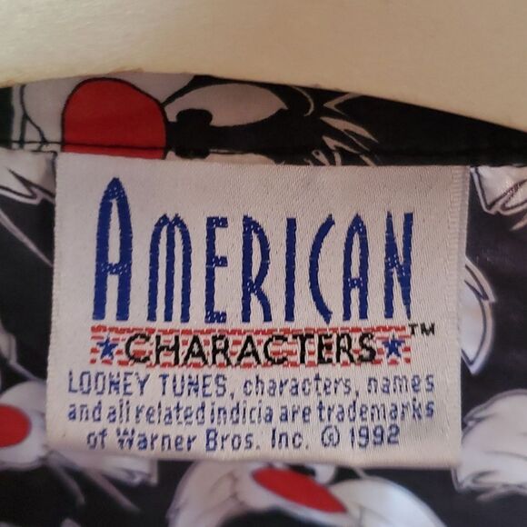 Vintage 1992 Sylvester The Cat Warner Bros. Looney Tunes Button Down Shirt - Picture 5 of 5